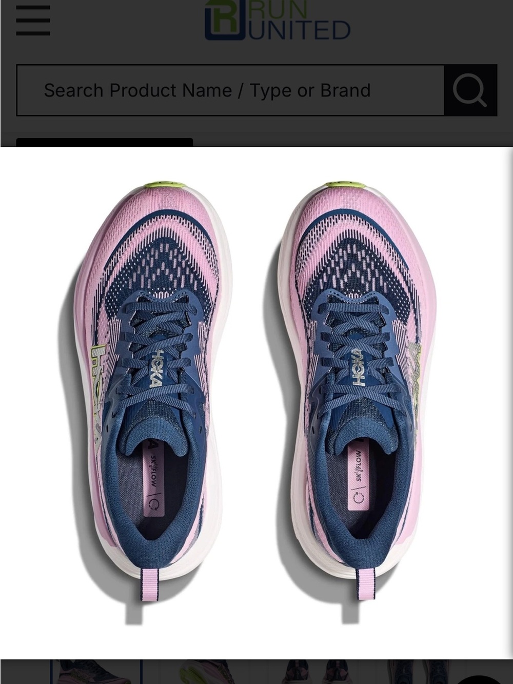HOKA Skyflow Women's Pink & Navy Running Shoe - Picture 5 of 6